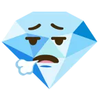 face exhaling + gem stone