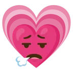 face exhaling + growing heart
