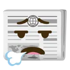 face exhaling + newspaper