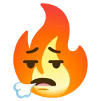 face exhaling + fire