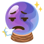 face exhaling + crystal ball