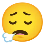 face exhaling + pensive face