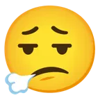 face exhaling + confused face