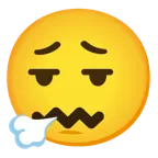 face exhaling + confounded face
