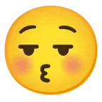 face exhaling + kissing face with closed eyes