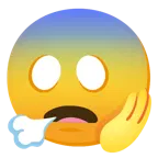 face exhaling + face screaming in fear