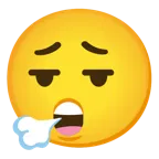 face exhaling + astonished face