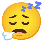 face exhaling + sleeping face