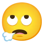 face exhaling + face with rolling eyes