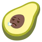 face exhaling + avocado