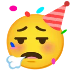 face exhaling + partying face