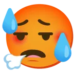 face exhaling + hot face