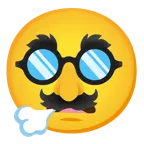 face exhaling + disguised face