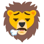 face exhaling + lion