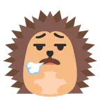 face exhaling + hedgehog
