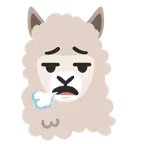 face exhaling + llama
