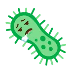 face exhaling + microbe