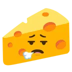 face exhaling + cheese wedge