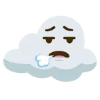 face exhaling + cloud