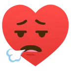 face exhaling + heart suit