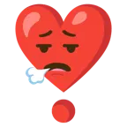 face exhaling + heart exclamation