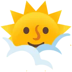 face in clouds + sun with face