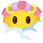 face in clouds + tulip