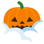 face in clouds + jack-o-lantern