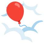 face in clouds + balloon