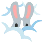 face in clouds + rabbit face