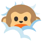 face in clouds + monkey face
