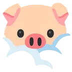face in clouds + pig face