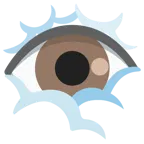 face in clouds + eye