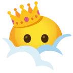 face in clouds + crown