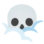 face in clouds + skull