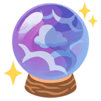 face in clouds + crystal ball