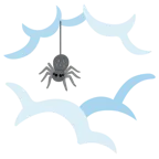 face in clouds + spider