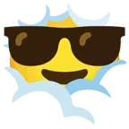 face in clouds + smiling face with sunglasses
