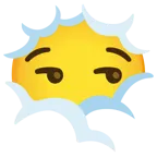 face in clouds + smirking face