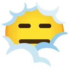 face in clouds + expressionless face