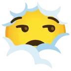 face in clouds + unamused face