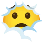 face in clouds + worried face