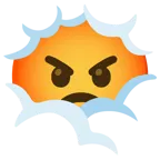 face in clouds + enraged face