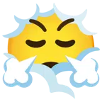 face in clouds + face with steam from nose