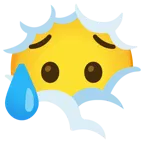 face in clouds + sad but relieved face