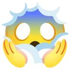 face in clouds + face screaming in fear