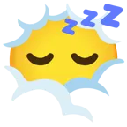 face in clouds + sleeping face