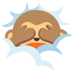 face in clouds + see-no-evil monkey
