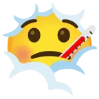 face in clouds + face with thermometer