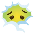 face in clouds + nauseated face